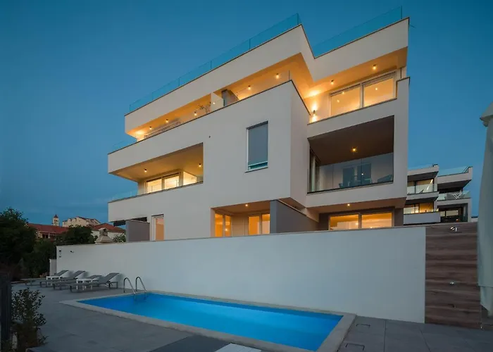 Apartmán Dreams With Pool, Private Terrace, Sea View, Jacuzzi Trogir